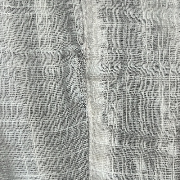 Free People Greta Gauze Top M Ivory Button Front Bell Sleeves Lightweight Sheer - Picture 12 of 15